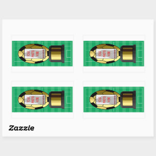 Customisable photo soccer ball award stickers