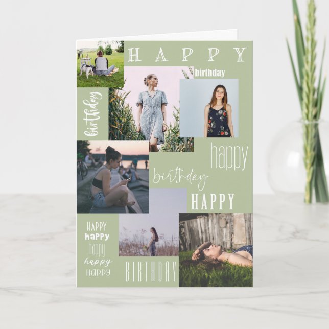 Customisable Photo Template Birthday Card (Front)