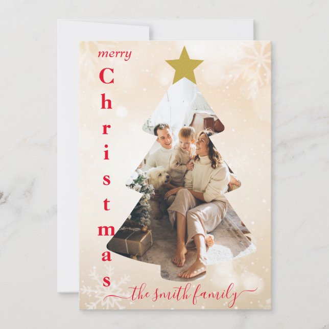 Customisable Photo Template Christmas Card (Front)