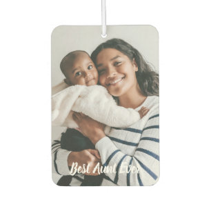 Customisable Photo & Text 'Best Aunt Ever'   Car Air Freshener