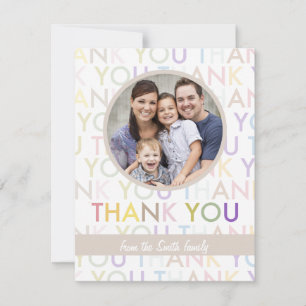 Customisable Photo Thank You Card   From All of Us