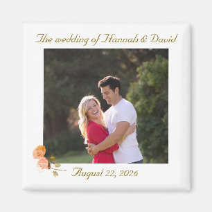 Customisable Photo Wedding Favour Magnet