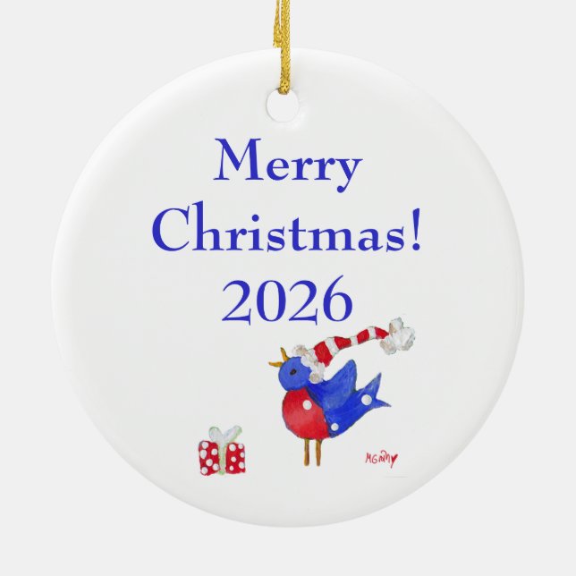Customisable photo Xmas ornament (Back)