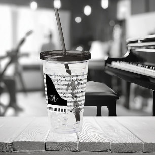 Customisable Piano   Acrylic Tumbler