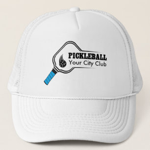 Customisable Pickleball Club White Trucker Hat