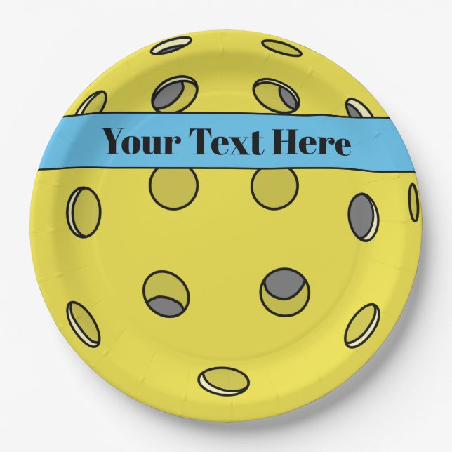 Customisable Pickleball Party Plate (Front)