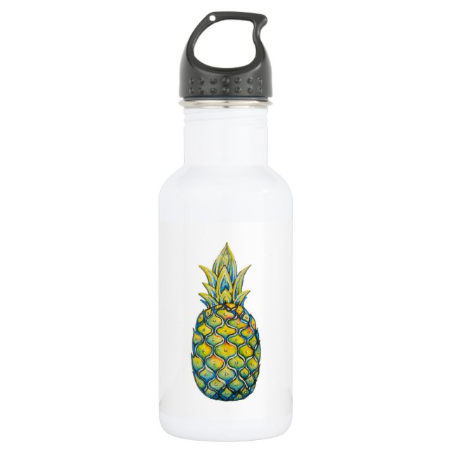 Customisable Pineapple Print Water Bottle (Front)