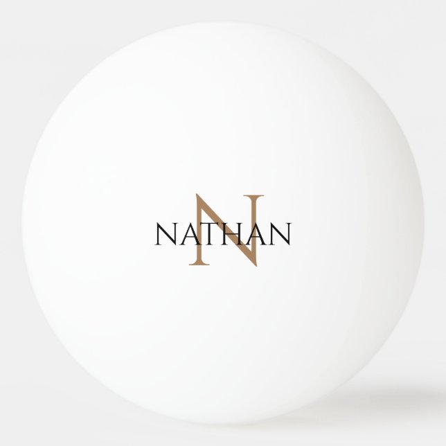 Customisable Ping Pong Ball – Name & Initial (Front)
