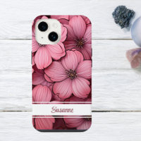 Customisable Pink Blossom Floral Flower