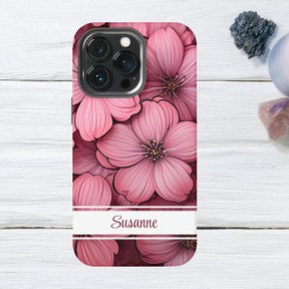 Customisable Pink Blossom Floral iPhone 13 Case