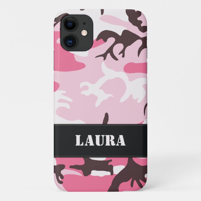 Customisable Pink Camo iPod Touch Case (Back)