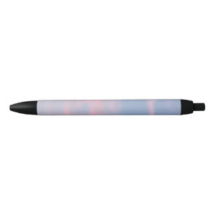 Customisable Pink Clouds Black Ink Pen