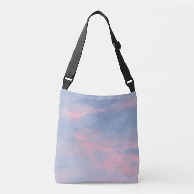 Customisable Pink Clouds Crossbody Bag (Front)