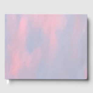 Customisable Pink Clouds Guest Book