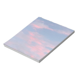 Customisable Pink Clouds Notepad