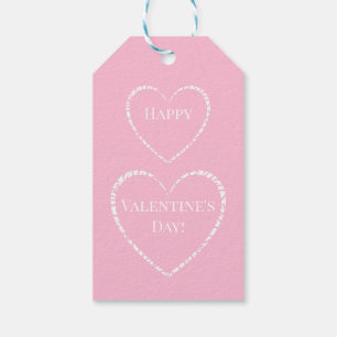 Customisable Pink Decorated Hearts Gift Tags