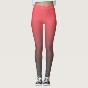 Customisable Pink Grey Ombre Background Leggings