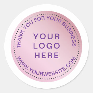 Customisable Pink Modern Circle Sticker