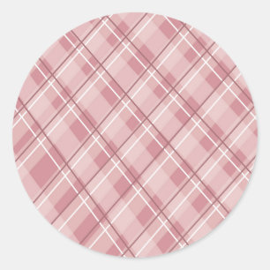 Customisable Pink Plaid Sticker