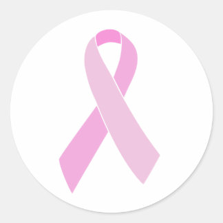 Customisable Pink Ribbon Classic Round Sticker