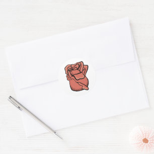 Customisable Pink Rose Sticker