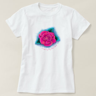 Customisable Pink Rose T-Shirt