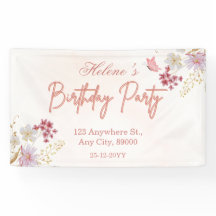 Customisable Pink Watercolor Birthday