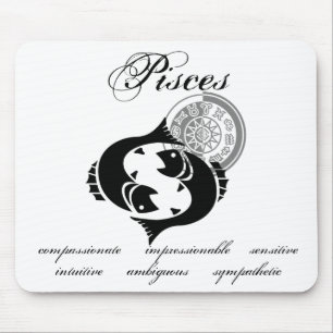 Customisable Pisces traits Greek-style Zodiac Mouse Pad