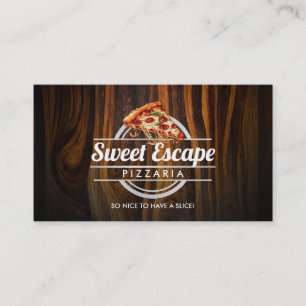 Customisable Pizza business cards