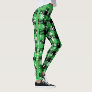 Customisable Plaid "Happy Holidays" Leggings