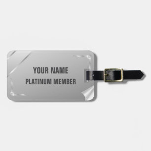 Customisable Platinum Member Luggage Tag