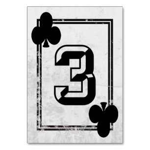 Customisable Playing Card Table Numbers (No.3)