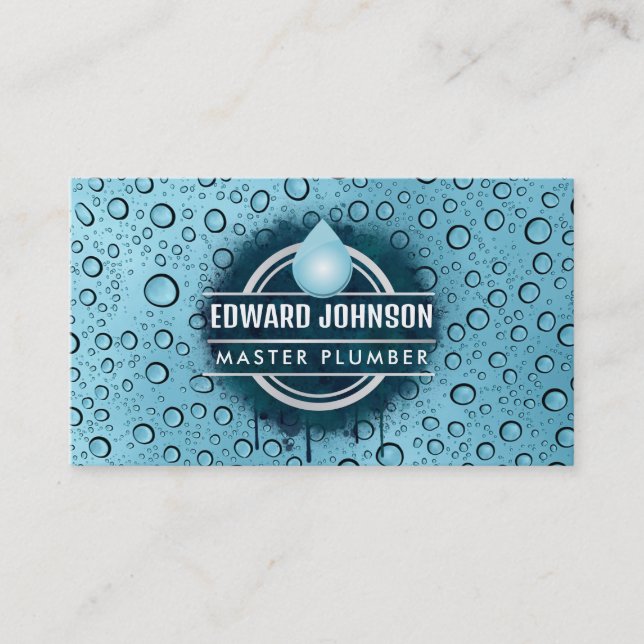 Customisable Plumber business cards (Front)