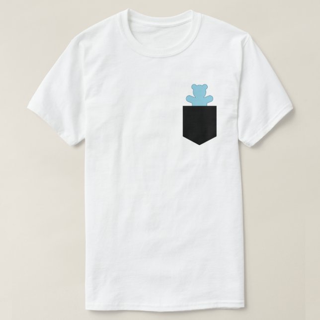 Customisable Pocket Bear Blue Otter Chaser Cub T-Shirt (Design Front)