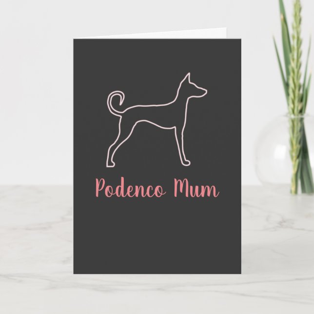 Customisable "Podenco Mum" Mothers Day Card (Front)