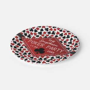 Customisable Poker Party Casino Paper Plate