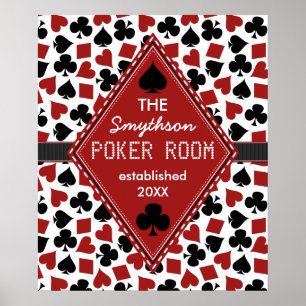 Customisable Poker Room Casino Poster