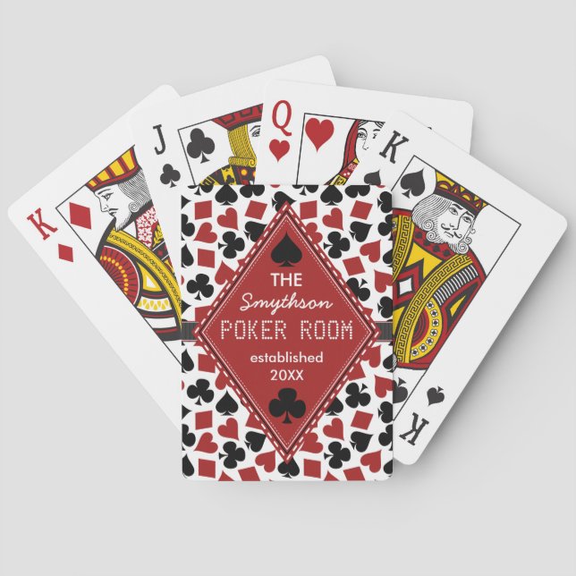 Customisable Poker Room or Club Casino Custom Playing Cards (Back)