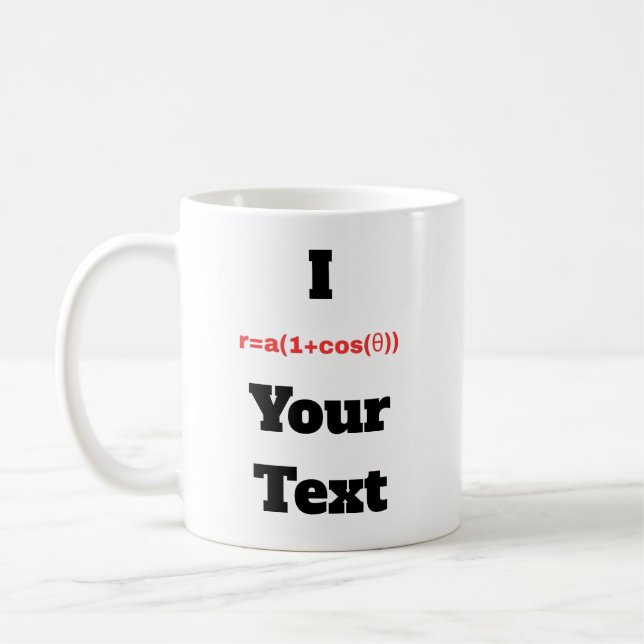 Customisable Polar Equation (I Heart) Coffee Mug (Left)