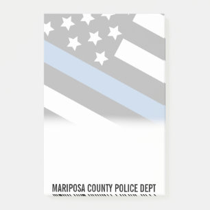 Customisable Police Department Name Thin Blue Line Post-it Notes