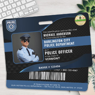 Customisable Police Law Enforcement Employee ID ID Badge