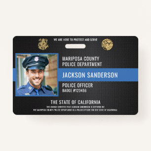 Customisable Police Law Enforcement Employee ID ID Badge