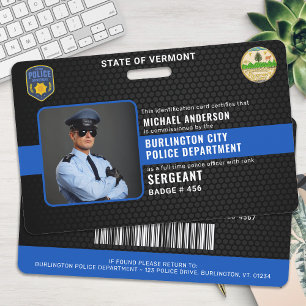 Customisable Police Officer Law Enforcement ID Badge