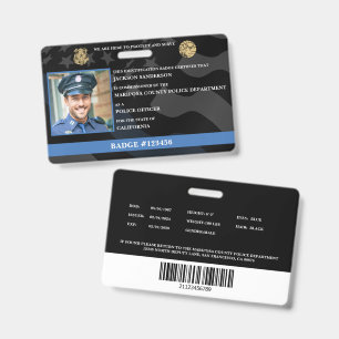 Customisable Police Officer Law Enforcement ID Badge