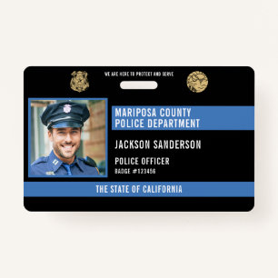 Customisable Police Officer Law Enforcement ID ID Badge