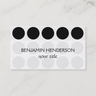Customisable Polka Dots any Colour on White Business Card