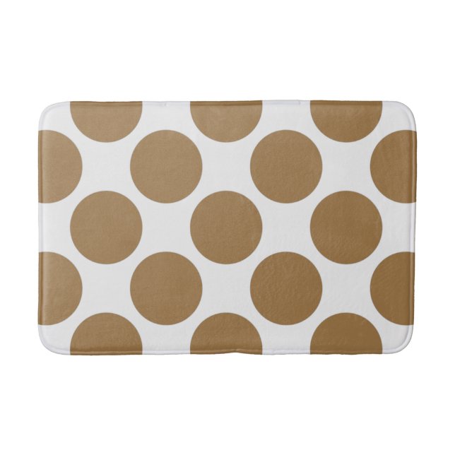 Customisable Polka Dots Pattern any Colour on Bath Mat (Front)