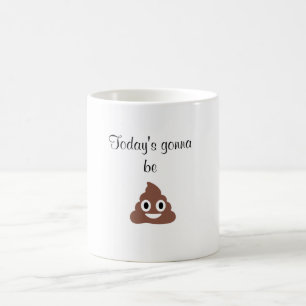 Customisable Poo Emoticon Coffee Mug