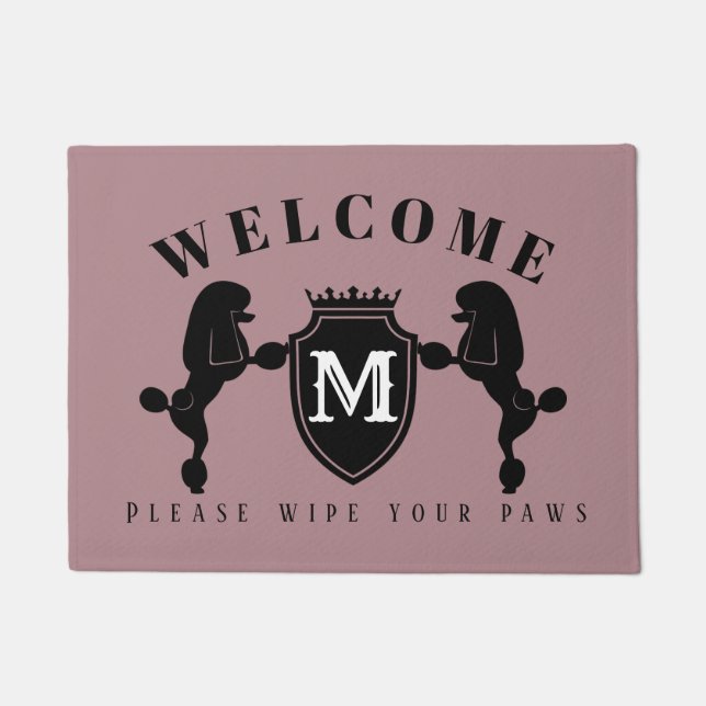 Customisable Poodle Door Mat (Continental cut) (Front)
