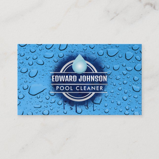 Customisable Pool Cleaner business cards (Front)